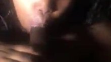 Sexy girl giving me a blowjob and taking a hard nut in her mouth